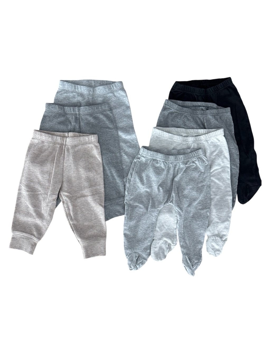 Assorted Baby Neutral Footed & Jogger Pants Set - (7pcs)